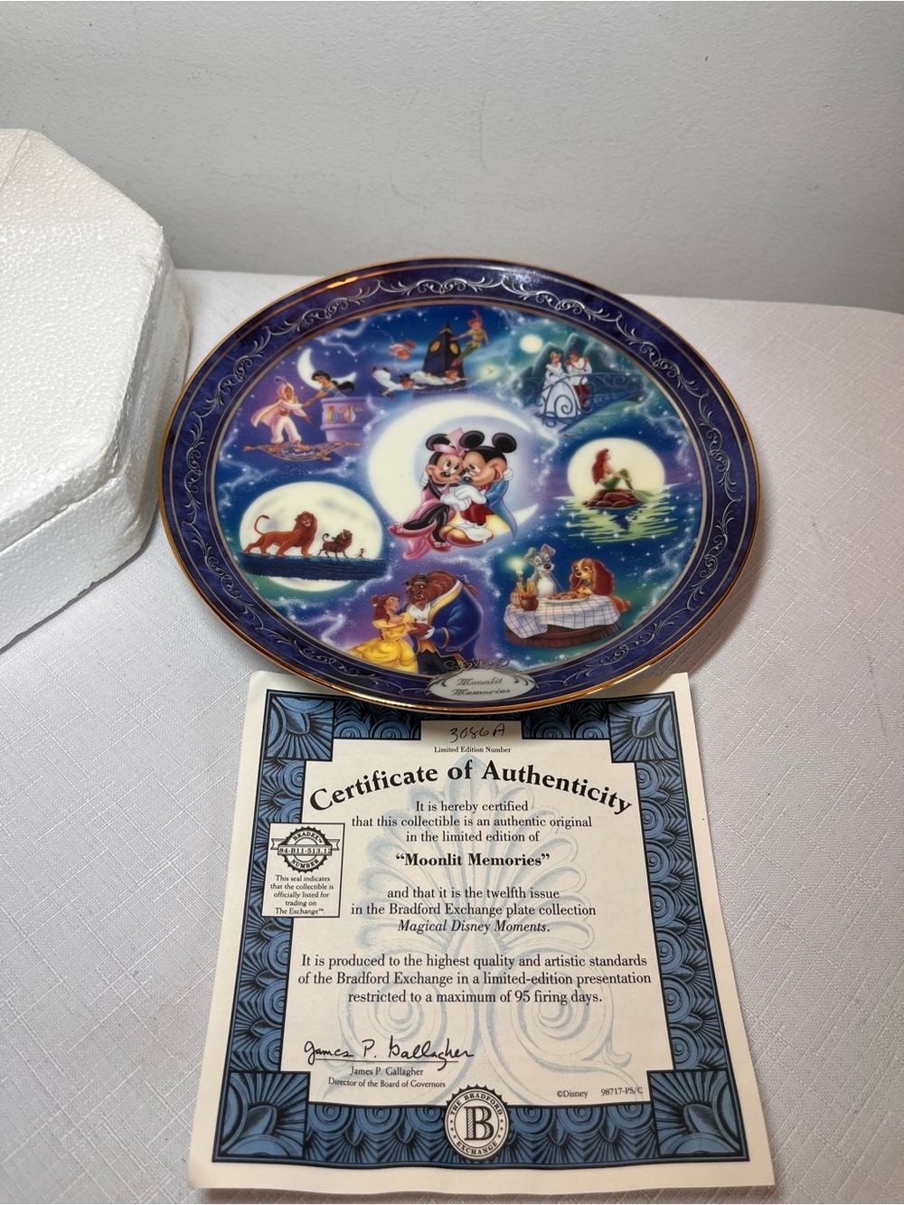 The Bradford Exchange Moonlit Memories Mickey Mouse Disney Collector Plate